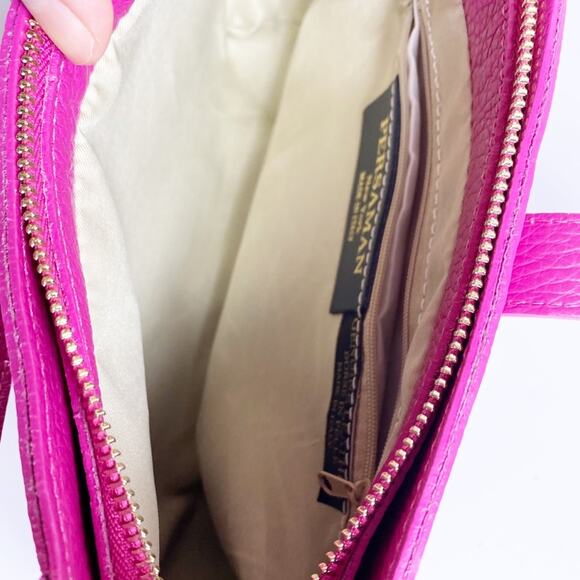 Persaman New York Hot Pink Genuine Leather Small Women Purse NEW - Picture 6 of 8